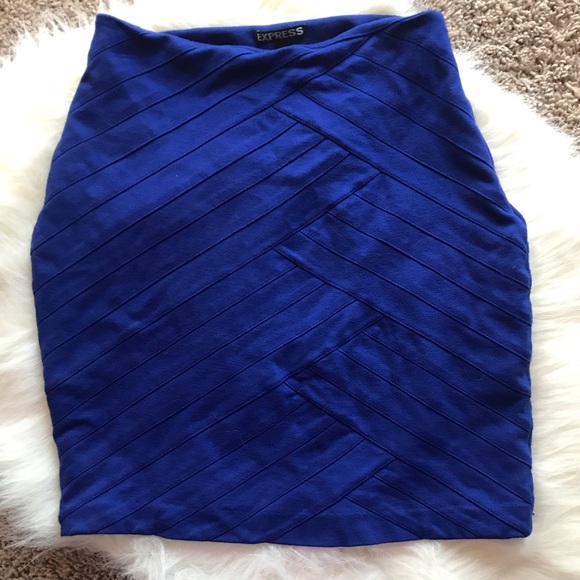 Express Dresses & Skirts - Blue Bodycon Skirt